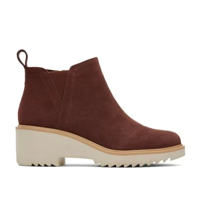 Image of TOMS Women&#039;s Maude Ankle Boot, Chestnut Suede, 5 UK