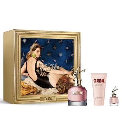 Image of Jean Paul Gaultier Scandal Eau de Parfum 50ml Gift Set 2024 (Contains EDP, 75ml Body Lotion and 6ml Miniature)