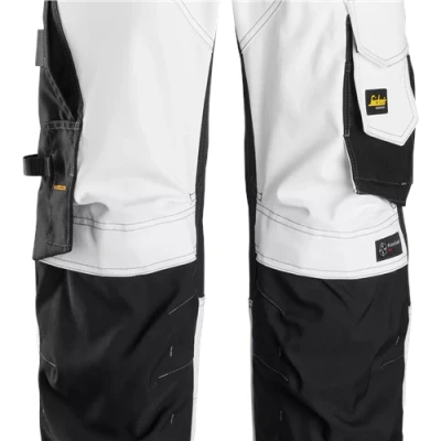 Image of Snickers AllroundWork Stretch Loose Fit Work Trousers White/Black 258