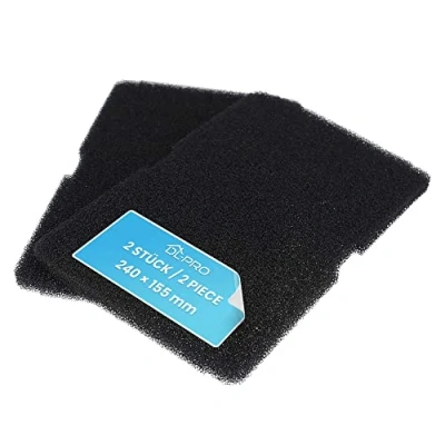 Image of DL pro 2 x Foam Filter 240 155 mm for Beko Blomberg 2964840100 2964840200 Smeg 782372445 782372152 Sponge Dryer Heat Pump Efficient Filtering and Exchanger Protection