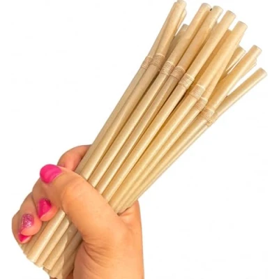 Image of Drinking Straws Disposable,Planet Safe &amp; Eco Friendly Made from Sugarcane X50 All Natural Straws, Bend Flexible Straws,Plastic Free,Waterproof Paper Food grade 20cm(8inches) Non Soggy