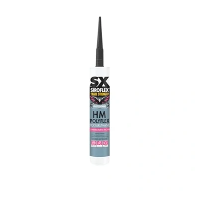 Image of SX Black Premium HM Polyflex Sealant &amp; Adhesive Interior Exterior For Gluing, Sealing, Mounting and Anchoring in Building Applications Polyurethane based 300ml