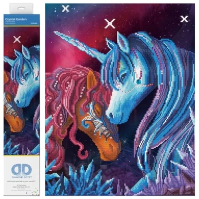 Image of DIAMOND DOTZ Painting, Intermediate Kit, DD9, Crystal Garden, 42 x 52cm