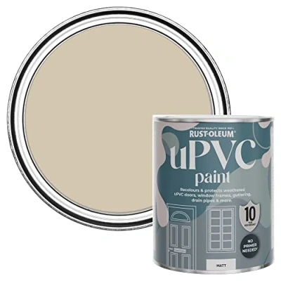 Image of Rust Oleum Light Brown uPVC Door and Window Paint in Matt Finish Butterscotch 750ml