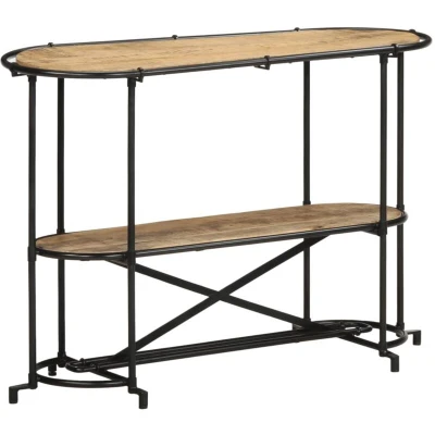 Image of vidaXL Console Table 110x42x76 cm Solid Wood Rough Mango