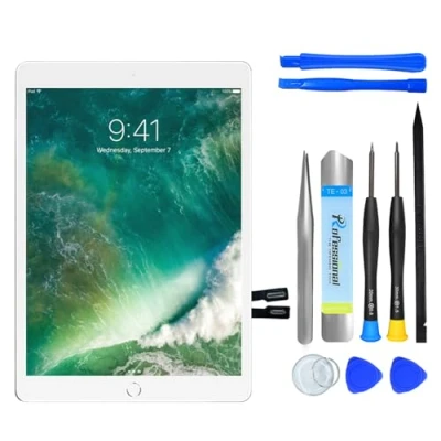Image of NB+ Screen Replacement For iPad 5th Generation 9.7&quot; Touch Digitizer 2017 Pre Installed Adhesive(model:A1822 A1823) white
