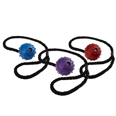 Image of CLASSIC PETBLIS Rubber Pimple Ball On A Rope 5cm 2 inches, 100 g