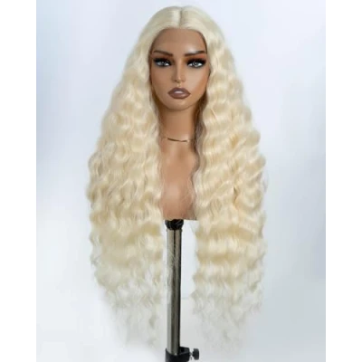 Image of Style Icon Lace Front Wigs 30 inches Long Wavy Synthetic Deep Middle Part Baby Hair for Women Heat Resistant Fiber (613)