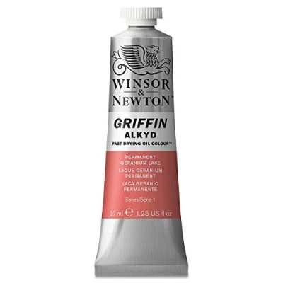 Image of Winsor &amp; Newton : Griffin Alkyd Oil Paint 37ml Permanent Geranium Lake