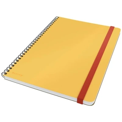 Image of Leitz Large (B5) Ruled Wirebound Notebook, 80 Sheet, Cosy Range, Warm Yellow, 45270019