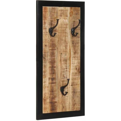 Image of vidaXL Coat Rack 40x2x80 cm Solid Rough Wood Mango