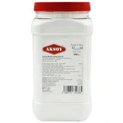 Image of Aksoy Baking Soda 3KG JAR PACK Pure Sodium Bicarbonate Powder, Highest Purity, Food Grade, For Cooking, Baking, Cleaning, &amp; More!