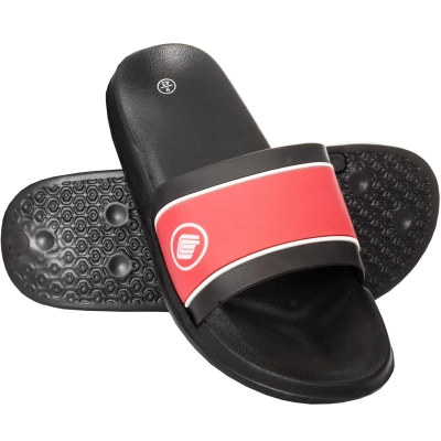Image of Enzo Mens Slip On Sliders Summer Flip Flops Slides Holiday Beach Sandals (Black, 7 UK, numeric_7)