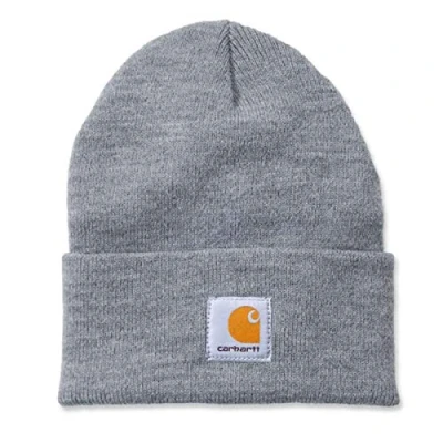 Image of Carhartt Workwear A18 Acrylic Watch Hat Unisex Winter Grey 3551