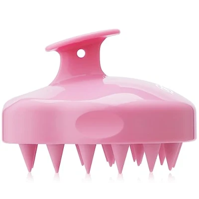 Image of FREATECH Scalp Massager Shampoo Brush with Soft Silicone Bristles for Hair Growth and Care, Shower Head Scrubber Exfoliator Dandruff, Men Women Kids, Pink