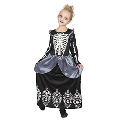 Image of Bristol Novelty CF135 Skeleton Princess, Girls, Black, White, Medium