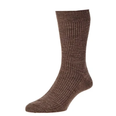 Image of HJ Hall Immaculate Wool Socks HJ70 Dark Brown 6 11