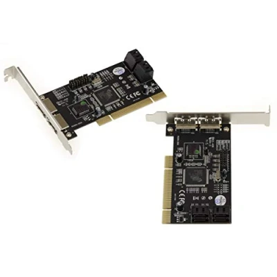 Image of KALEA INFORMATIQUE 4 + 2 SATA eSATA PCI controller card with SIL3114 Chipset. Independent or clustered disks Raid 0 1 0+1