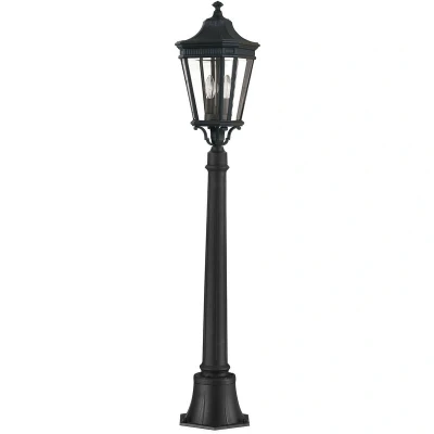 Image of Cotswold Lane 2 Light Medium Outdoor Post Lantern Black IP44, E14