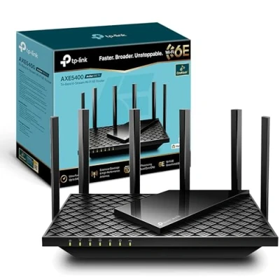 Image of TP Link AXE5400 Tri Band Wi Fi 6E Router, Speed up to 5400 Mbps, 5x Gigabit Port, 1x USB 3.0 1.7 GHz Quad Core CPU, with OneMesh™and HomeShield, Compatible Alexa(Archer AXE75)