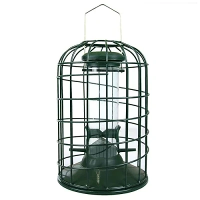 Image of RSPB Bird Seed Feeder, Hanging Easy to Clean, Caged and Squirrel Proof, Suitable for Year Round Feeding, Quick Assembly, Durable