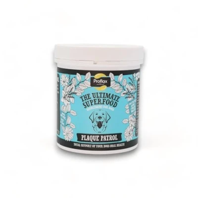 Image of Proflax Plaque Patrol Herbal Powder 325g Natural Dental Care for Dogs Removes &amp; Tartar, Freshens Breath, Supports Healthy Gums Teeth