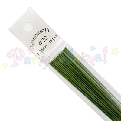Image of Hamilworth Florist Wire and Sugarcraft Green 20 Gauge