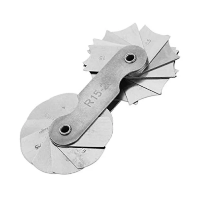 Image of Radius Gauge Portable Stainless Steel Fillet External Internal Concave Convex Measuring Tool with Clear Marking and Rust Protection