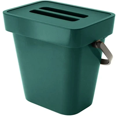 Image of kitchen Compost Bin, 5L Food Waste Caddy with Removable Lid and Handle, Countertop Easy Clean to &amp; Odour Proof Bin for