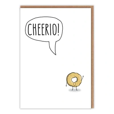 Image of Funny Leaving Card &#039;Cheerio&#039; Goodbye Good Luck We&#039;ll Miss You, New Job Farewell Bon Voyage Maternity Retirement Moving For Him Her Colleague