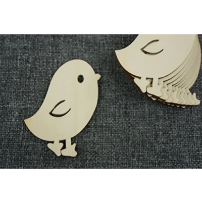 Image of DECOCRAFT 10x Wooden Easter Chick Blank Bird Embellishment Birds Decoration Shape (W44)