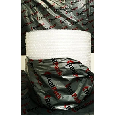 Image of REALPACK® 1 x Small Bubble Wrap Roll Size Wide 750mm 50m Length Strong Enough Ideal for House Moving Fast Free UK Delivery