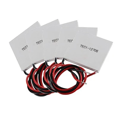 Image of HALJIA 5 PCS TEC1 12706 Heatsink Thermoelectric Cooler Cooling Peltier Plate Module 12V 60W
