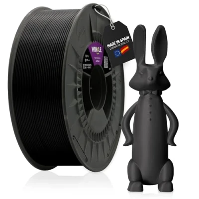 Image of WINKLE Jet Black PETG Filament 3D Printer 1.75mm 300g Compatible with Most Printers Dimensional Accuracy Spool