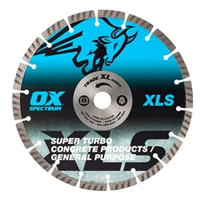 Image of OX Tools Trade XL Super Turbo Segmented Diamond Blade Concrete &amp; GP 230/22.23mm, Blue