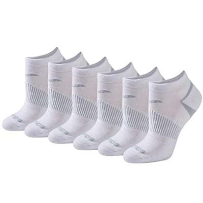 Image of Saucony Women&#039;s Rundry Performance Selective Cushion Socks, Available in S l (6, 12, White Basic (6 Pairs), M (Pack of 6)