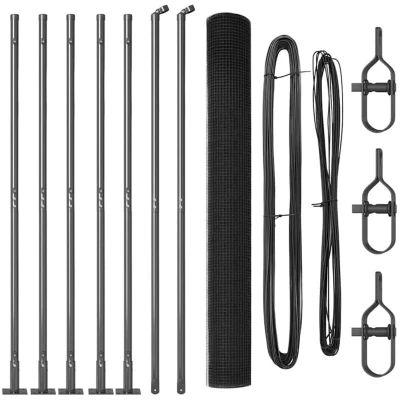 Image of vidaXL Fence Post Set of 2 Grey Galvanized steel 10 x 1.5 m Strong