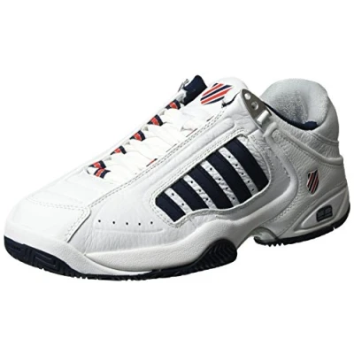 Image of K Swiss Performance Defier Rs, Men&#039;s Tennis Shoes, White (White/Dressblues/Fieryred 38), 9 UK (43 EU)