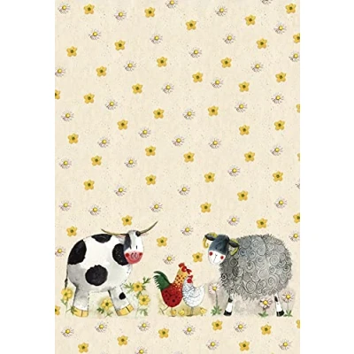 Image of ALEX CLARK Daisyfield Farm Animals Tea Towel 100% Cotton