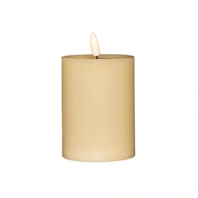Image of Samuel ALEXANDER 7.5cm x 10cm Cream Wax Melted Pool Effect Candle with Timer Function and Warm White LED