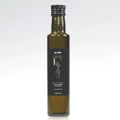 Image of Linseed oil, cold pressed, unrefined Purillo (250 ml)