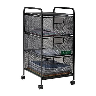 Image of Mind Reader Metal Mesh, 12.75&quot; L x 13.25&quot; W 25&quot; H, Black