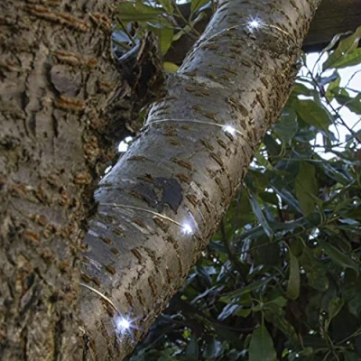 Image of GardenKraft 300 Micro Solar LED String Light Bright White