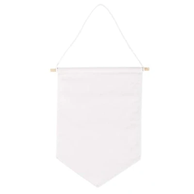 Image of Rayher Fabric Pennant to Decorate, Hanging Banner for Painting, Printing and Tie Dye, 24x29cm, white canvas, 46372102