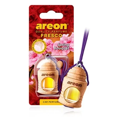 Image of AREON Fresco Car Air Freshener Spring Bouquet 4 Milliliters Multi Pack Of 3