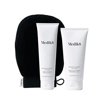 Image of Medik8 Smooth Body Exfoliating Kit Retexturing AHA System For Bumpy &amp; Dry Skin 3 Step