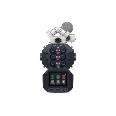 Image of Zoom H8 Handy Recorder MS Pack Limited Special Edition Bundle with microphone capsules XYH 6 and MSH in Silver Suitable for a wide range of recording situations Black &amp;