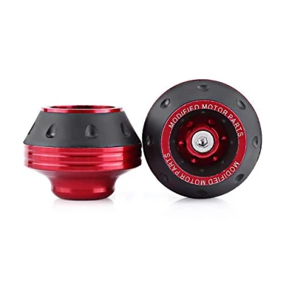 Image of CNC Front Fork frame sliders Wheel Crash Protector Aluminum Pads Motorbike Falling Protection Scooter Moped(Red) motorcycle