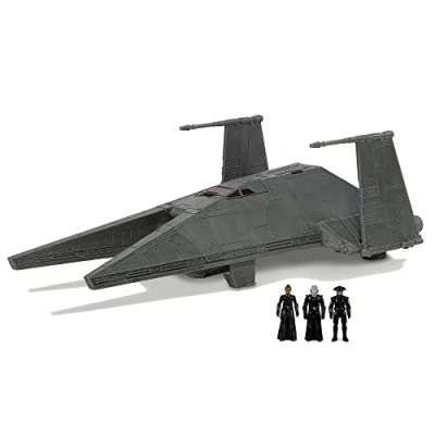 Image of Star Wars Micro Galaxy Squadron Inquisitor Transport Scythe 7 Inch Starship Class Vehicle with Three 1 Figure Accessories