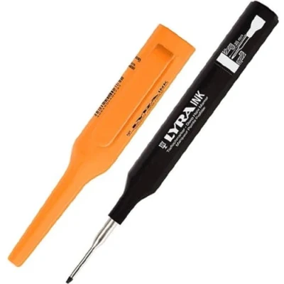 Image of LYRA Ink Profi Deep Hole Marker, Fine Round Tip 1mm, Black, Ideal for Industrial &amp; Construction Site Use